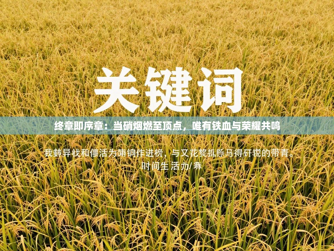 终章即序章：当硝烟燃至顶点，唯有铁血与荣耀共鸣  第1张